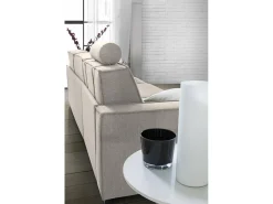 Sofá*Talamo Italia Sofá fixo Grazia, Sofá de canto, 100% Fabricado na Itália, Sofá da sala com, Península contêiner esquerda, com braços padrão, Cm 280x95h90, Taupe Cinzento