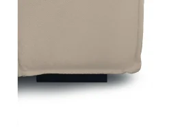 New Talamo Italia Sofá fixo Jessica, sofá modular de 3 lugares com península esquerda, 100% Fabricado na Itália, Sofá de tecido moderno, 300x170h70 cm, Taupe Cinzento