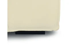 New Talamo Italia Sofá fixo Lidia, Sofá modular grande de 2 lugares com península direita, 100% Fabricado na Itália, Sofá de tecido moderno, 240x170h70 cm, Bege