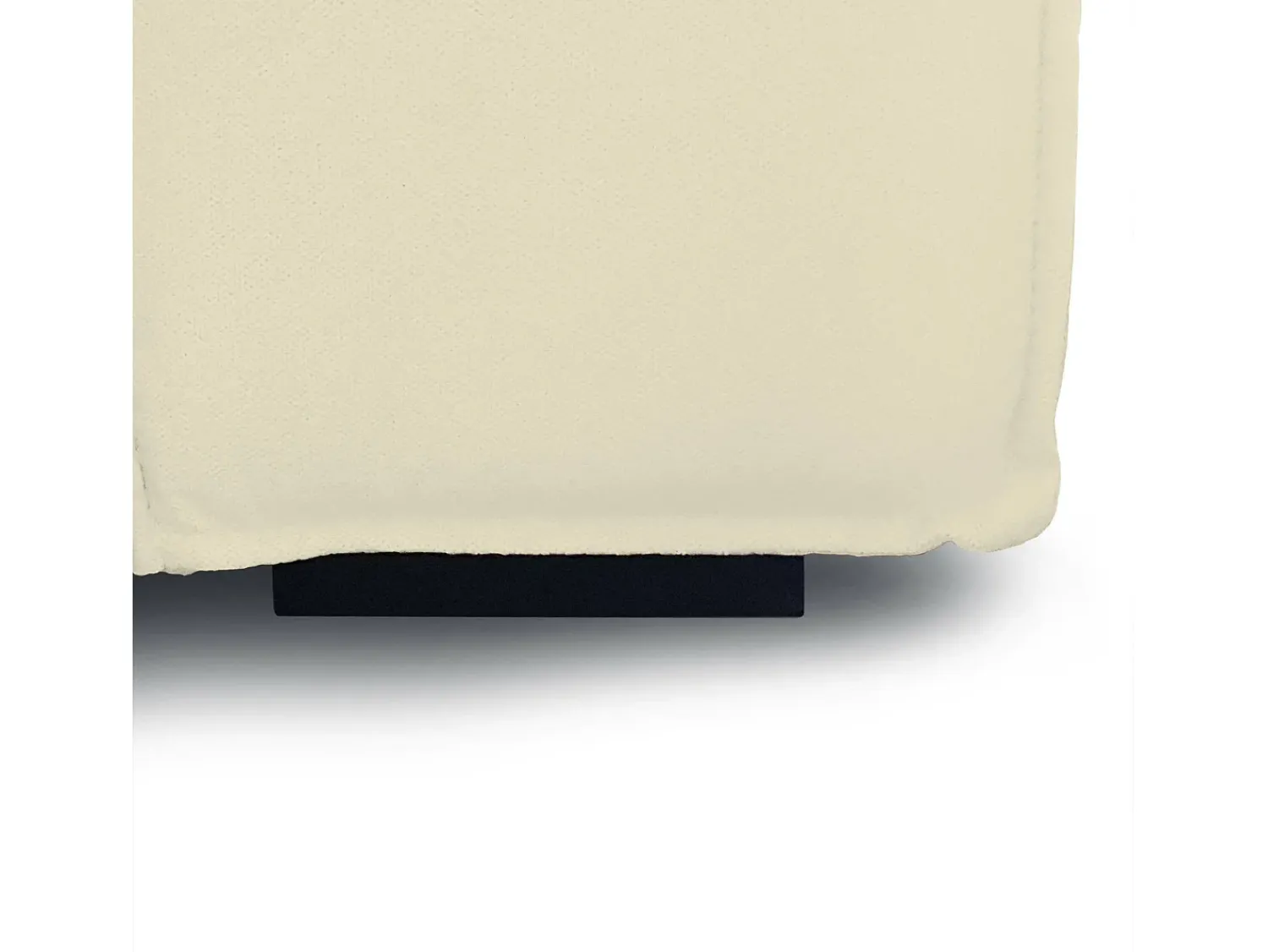 New Talamo Italia Sofá fixo Lidia, Sofá modular grande de 2 lugares com península direita, 100% Fabricado na Itália, Sofá de tecido moderno, 240x170h70 cm, Bege