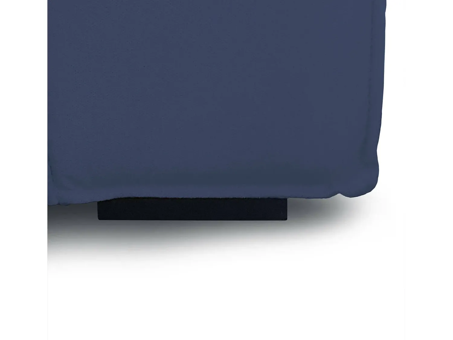 Sofá*Talamo Italia Sofá fixo Patrizia, sofá modular de 2 lugares com península direita, 100% Fabricado na Itália, Sofá de tecido moderno, 220x170h70 cm, Azul