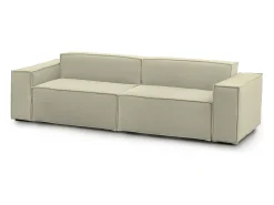 Talamo Italia Sofá fixo Simona, sofá modular linear de 3 lugares, 100% Fabricado na Itália, Sofá moderno para sala em tecido, 260x95h70 cm,^ Sofá