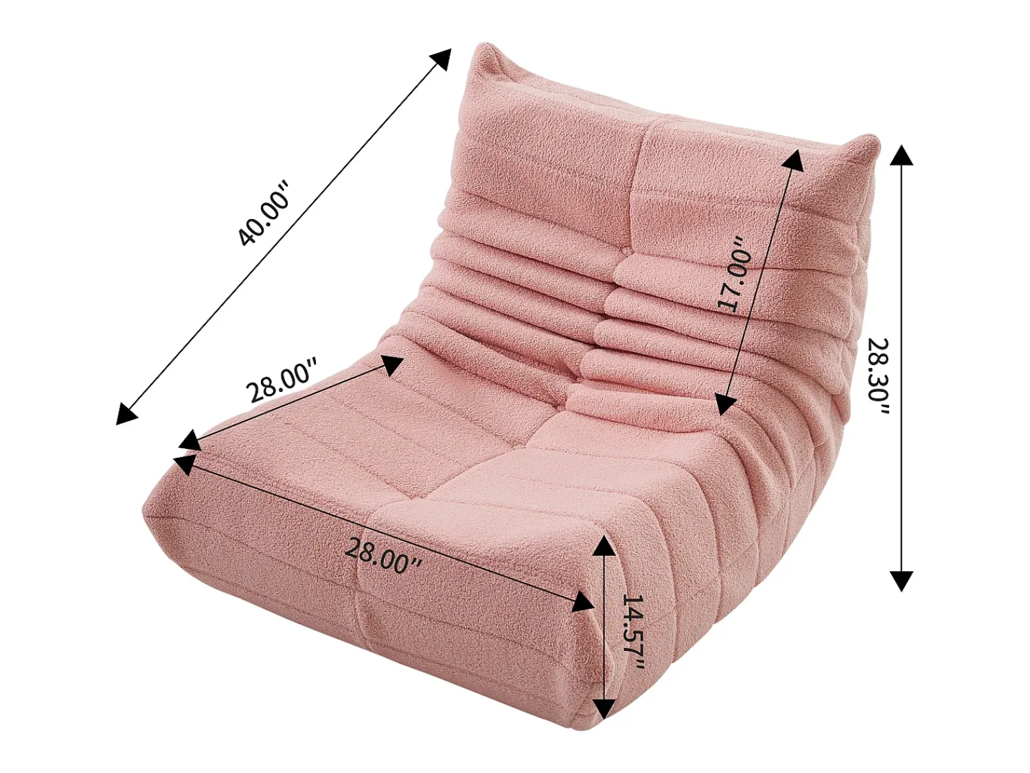 Poltrona* Sofá individual Chillsessel, poltrona preguiçosa, Rosa