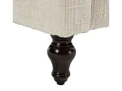 Sofá| Sofá moderno de 2 lugares em chenille com pés de madeira, LED e USB. Bege
