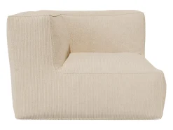 Sofá*Vente-unique Sofá modular com pufe em veludo canelado NOUMARA Bege