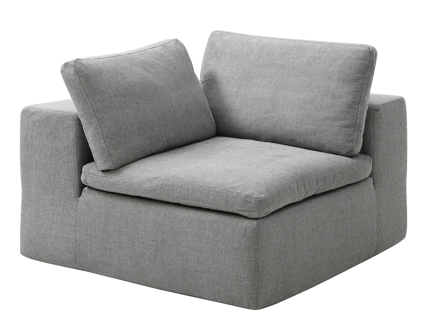 Sofá*Vente-unique Sofá modular de 2 lugares em tecido cor cinza CORTOLINE Cinzento
