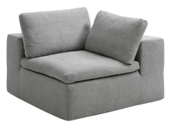 Sofá*Vente-unique Sofá modular de 2 lugares em tecido cor cinza CORTOLINE Cinzento