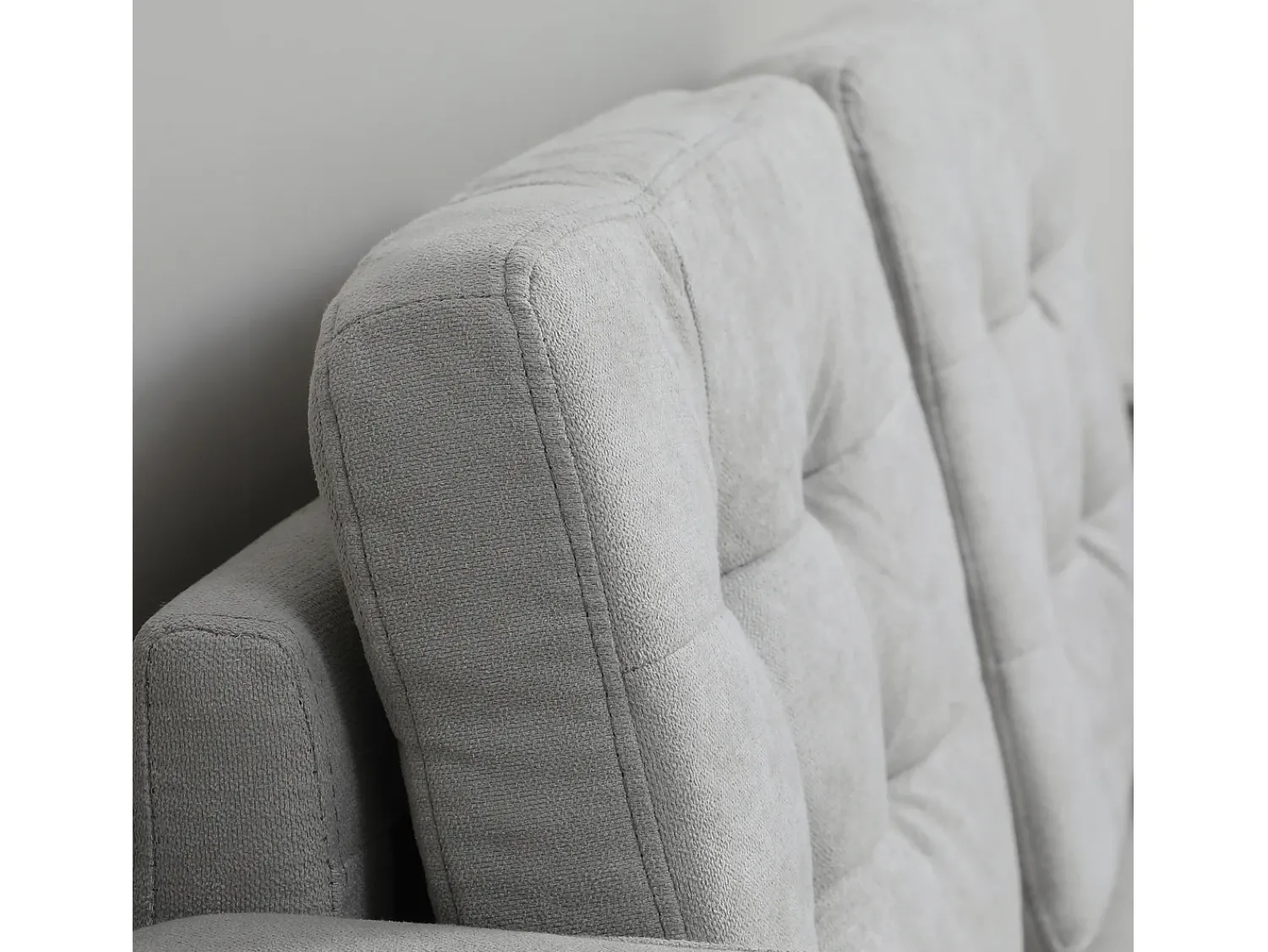 Sofá*Hauss Spole Sofá reto de 2 lugares em veludo cinza com armazenamento integrado - 117x62x78cm Cinzento