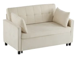 ModernLuxe Sofá 142x79x85 cm - Encosto ajustável - Chenille - Com 2 almofadas -^ Sofá