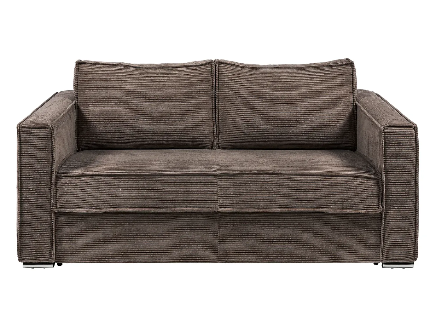 Vente-unique Sofá-cama 140 cm veludo canelado assento memória de forma ripas largas 14 cm LORETO^ Sofá