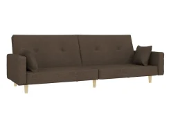 Sofá* Sofá-cama 2 lugares c/ duas almofadas tecido cinza-acastanhado PT526499 Taupe