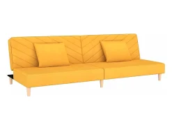 Sofá-cama 2 lugares com duas almofadas tecido PT711266^ Sofá