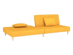 Sofá-cama 2 lugares com duas almofadas tecido PT711266^ Sofá