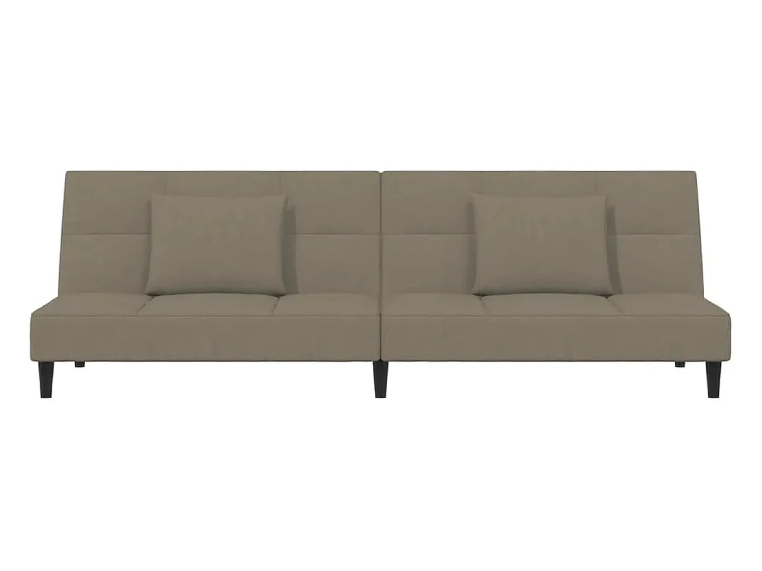 Sofá-cama 2 lugares com duas almofadas veludo -claro PT860011^ Sofá