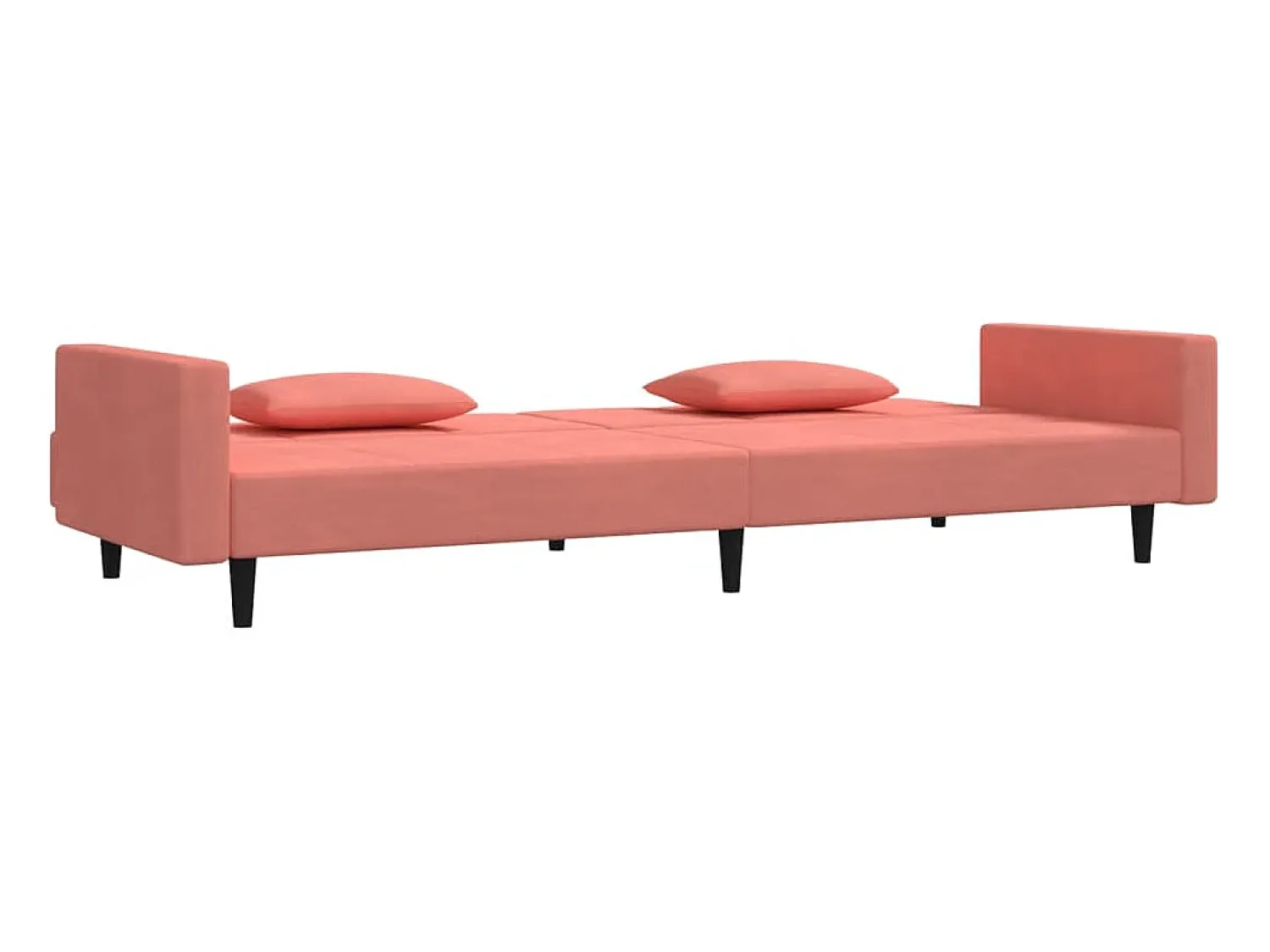 Sofá* Sofá-cama 2 lugares com duas almofadas veludo PT700928 Rosa