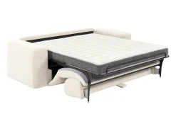 Vente-unique Sofá-cama 3 lugares de abertura rápida em tecido texturizado - Colchão 16 cm POGNIA^ Sofá