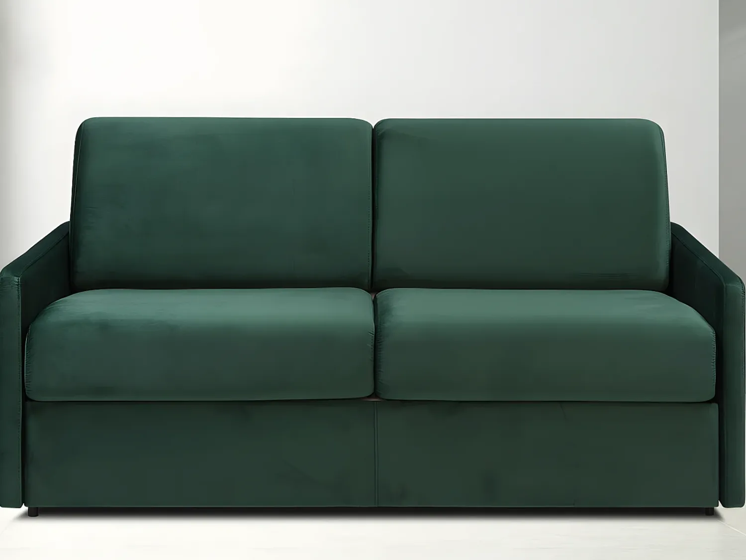 Sofá|Vente-unique Sofá-cama abertura rápida 3 lug. veludo verde abeto CALIFE Verde pinho