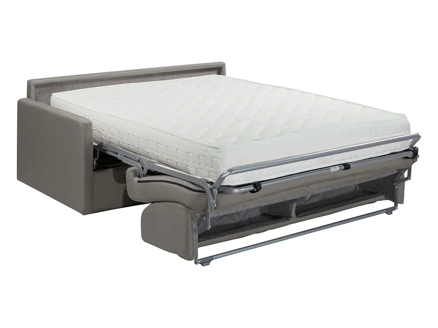 Vente-unique Sofá-cama abertura rápida 4 lug. colchão de 22cm veludo verde CALIFE^ Sofá
