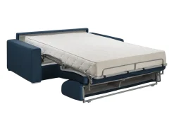 Sofá|Vente-unique Sofá-cama abertura rápida 4 lug. colchão de 22cm veludo azul CALITO Azul escuro