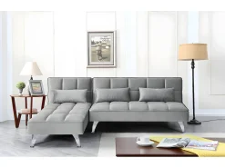 Outlet Saldosystocks Sofá-Cama Chaise Longue Noelia XS 200cm Preto