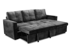 Sofá|Saldosystocks Sofá-Cama Chaise Longue Pau 215cm Cinza Cinzento