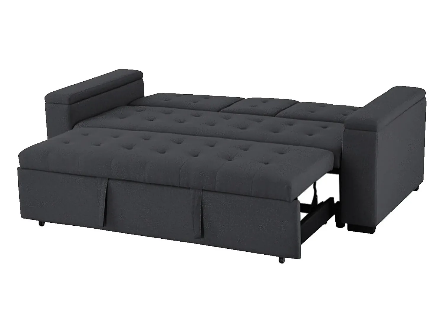 Online Concept-Usine Sofá-Cama Cinzento Escuro Conversível de 3 Lugares NOHO Moderno e Prático Cinza antracite