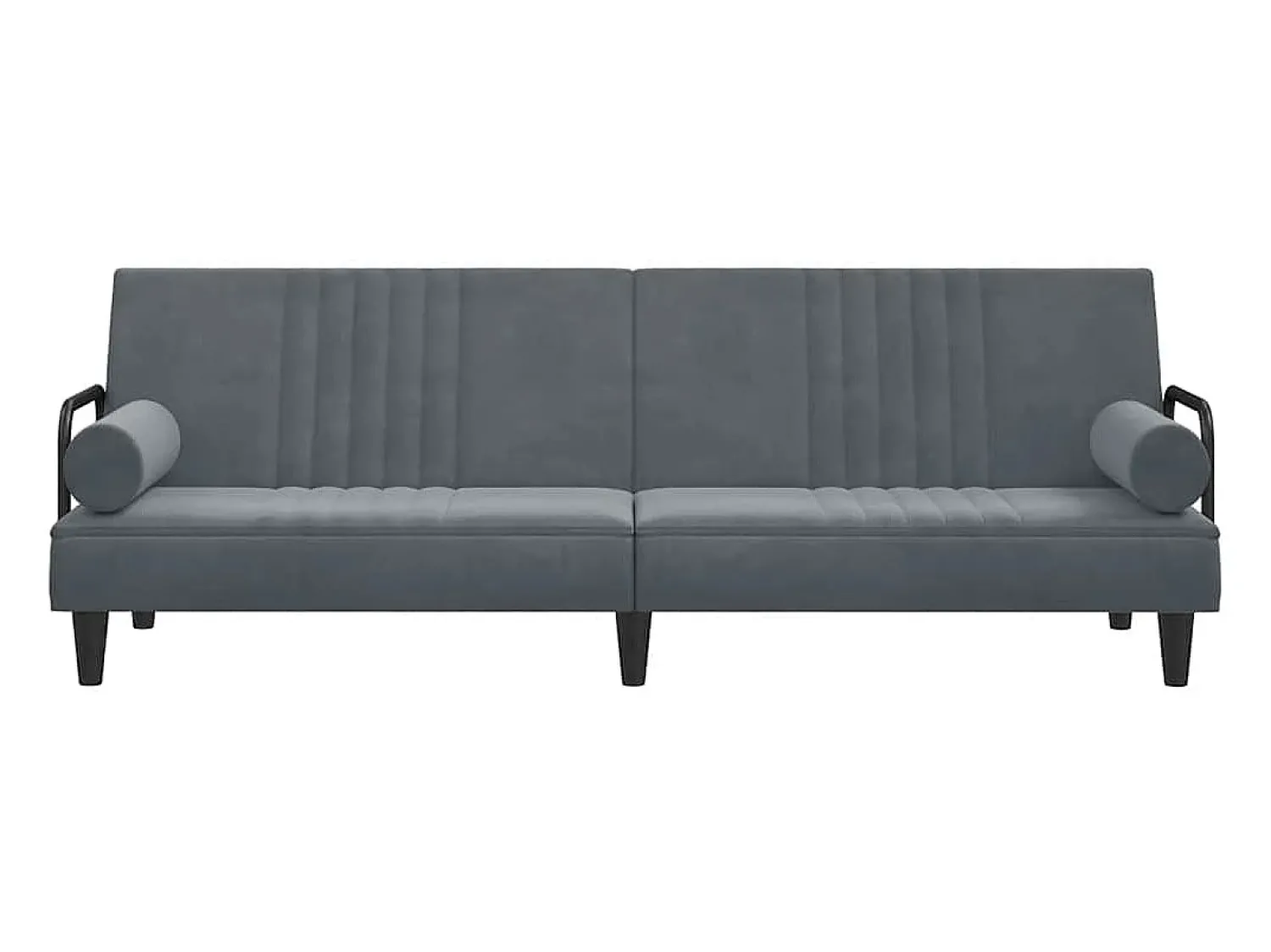 Online vidaxl Sofá-cama com apoio de braços veludo -escuro Cinzento