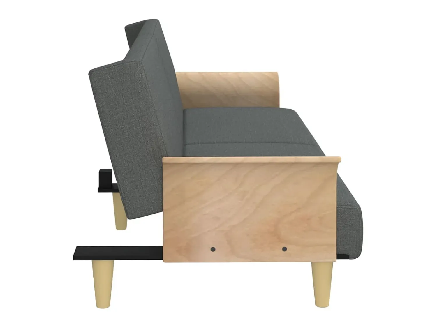 Sofá* Sofá-cama com apoio de braços tecido -escuro PT805258 Cinzento
