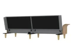 Sofá*Helloshop26 Sofá-cama com braços 224 x 89 x 70 cm tecido cinza claro 02_0021007 Cinzento