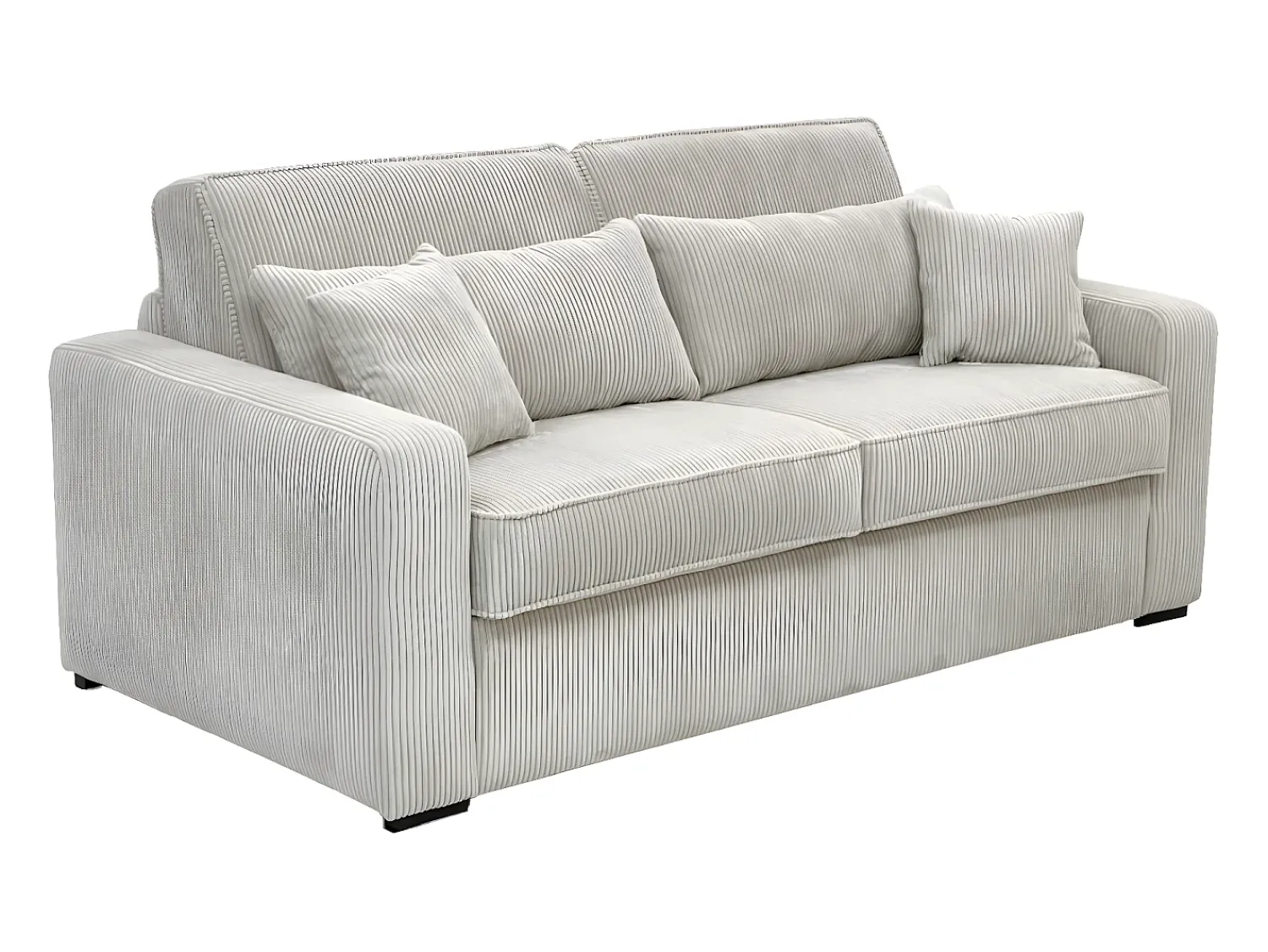Vente-unique Sofá-cama conversível Express em veludo cotelê , com estrado de ripas de 160 cm e 16 cm de espessura, MONDOVI^ Sofá