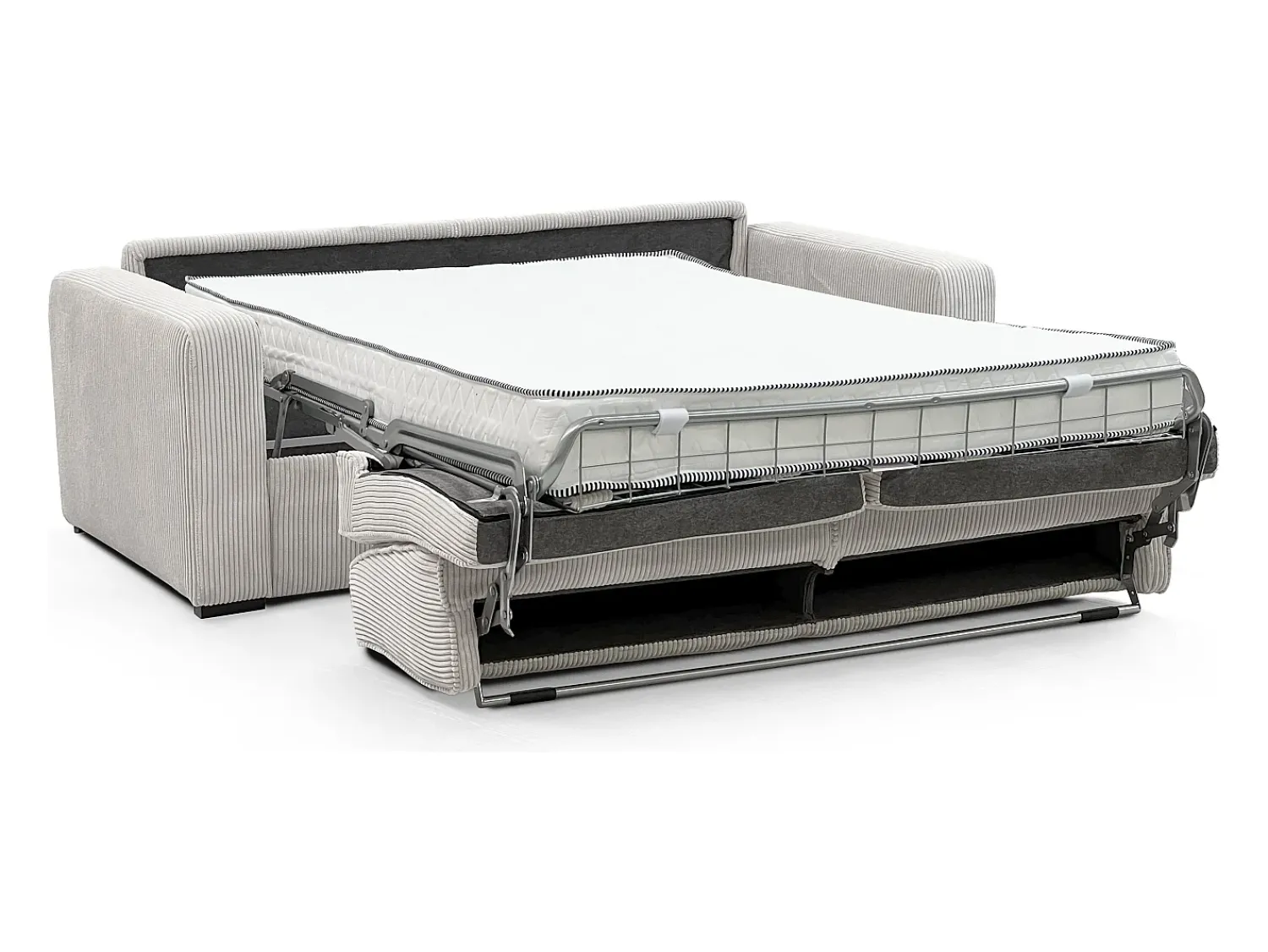 Vente-unique Sofá-cama conversível Express em veludo cotelê , com estrado de ripas de 160 cm e 16 cm de espessura, MONDOVI^ Sofá