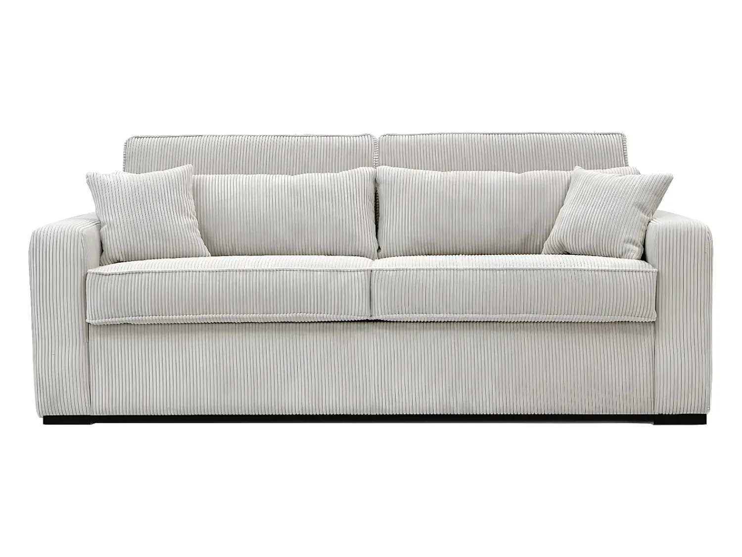 Vente-unique Sofá-cama conversível Express em veludo cotelê , com estrado de ripas de 160 cm e 16 cm de espessura, MONDOVI^ Sofá