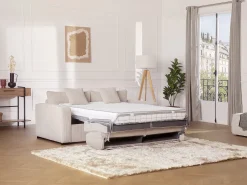 Vente-unique Sofá-cama conversível Express em veludo cotelê , com estrado de ripas de 160 cm e 16 cm de espessura, MONDOVI^ Sofá