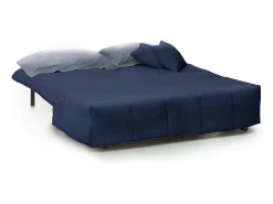 Talamo Italia Sofá-cama Dabald, ofá de 2 lugare, 100% Fabricado na Itália, Sofá da ala com abertura para carrinho, em tecido acolchoado, com almofada incluída, 125x90h85 cm,^ Sofá