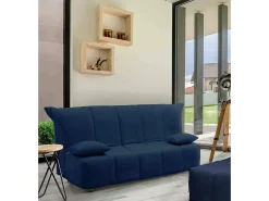 Talamo Italia Sofá-cama Dabam, ofá de 3 lugare, 100% Fabricado na Itália, Sofá da ala com abertura para carrinho, em tecido acolchoado, com almofada incluída, 165x90h85 cm,^ Sofá