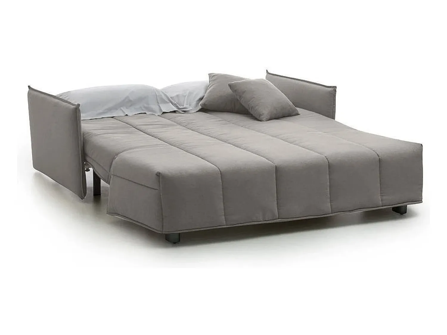 Best Talamo Italia Sofá-cama Dabam, ofá de 3 lugare, 100% Fabricado na Itália, Sofá da ala com abertura para carrinho, em tecido acolchoado, com almofada incluída, 165x90h85 cm, Cinza Cinzento