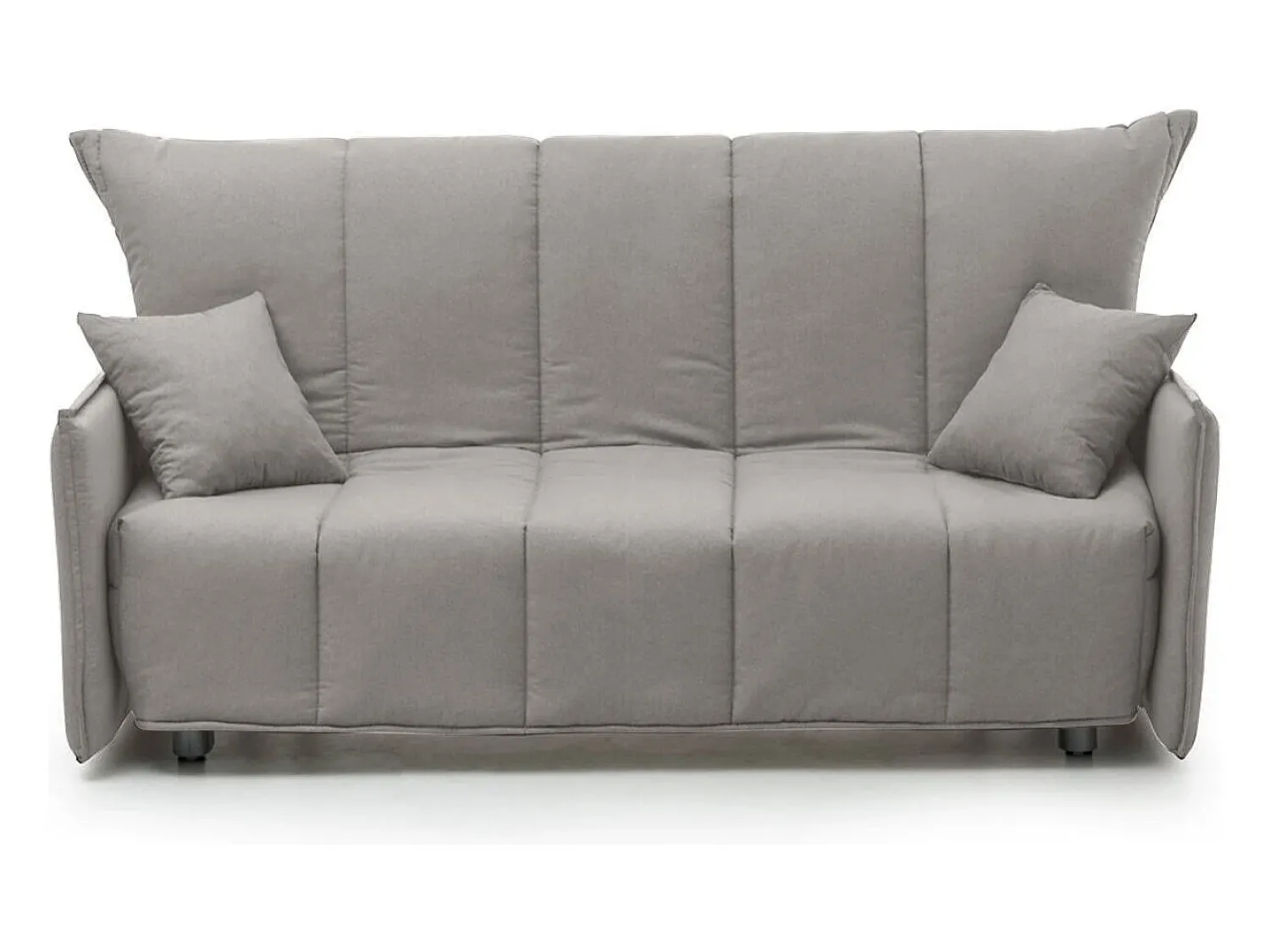 Best Talamo Italia Sofá-cama Dabam, ofá de 3 lugare, 100% Fabricado na Itália, Sofá da ala com abertura para carrinho, em tecido acolchoado, com almofada incluída, 165x90h85 cm, Cinza Cinzento