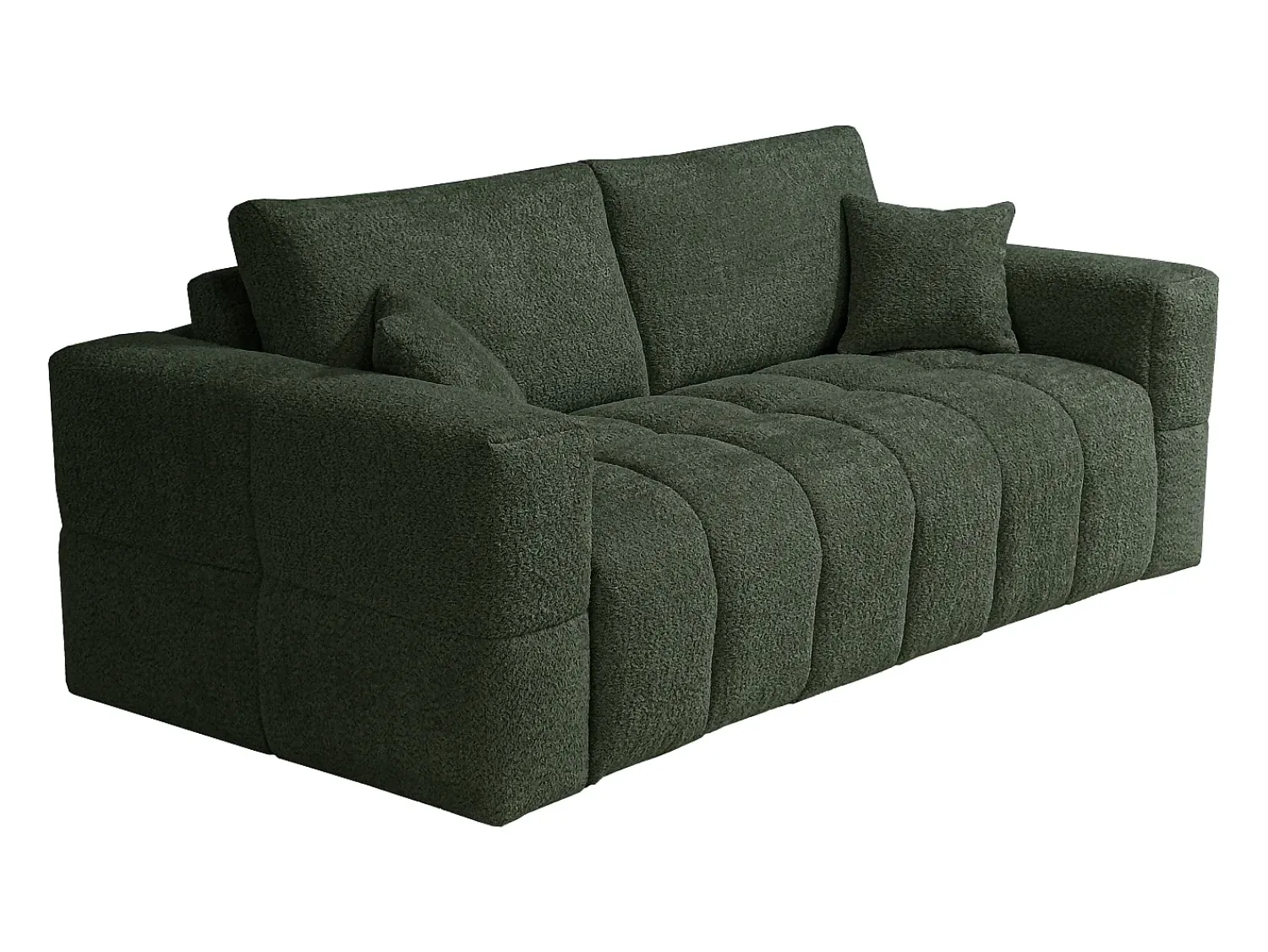 Vente-unique Sofá-cama de 3 lugares abertura rápida em tecido bouclé colchão 13 cm ISSORO^ Sofá