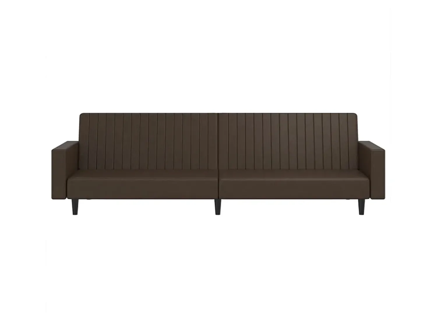Discount Sofá-cama de 2 lugares couro artificial PT422595 Castanho