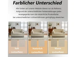 Sofá|Merax Sofá-cama de 2 lugares, sofá-cama dobrável em tecido chenille - 142 x 79/174 x 85 cm - com função sleep e encosto ajustável - Bege