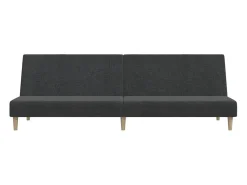 Sofá-cama de 2 lugares tecido -escuro PT739278^ Sofá