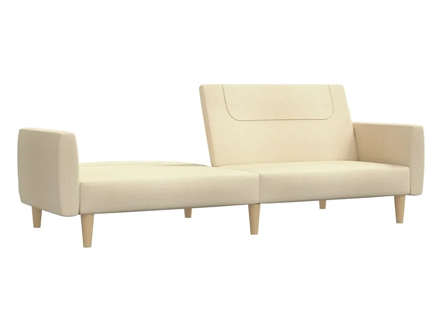 Hot Sofá-cama de 2 lugares tecido cor PT533560 Creme