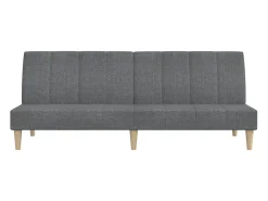 Best vidaxl Sofá-cama de 2 lugares tecido -claro Cinzento