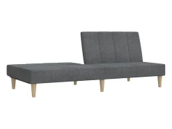 Best vidaxl Sofá-cama de 2 lugares tecido -claro Cinzento