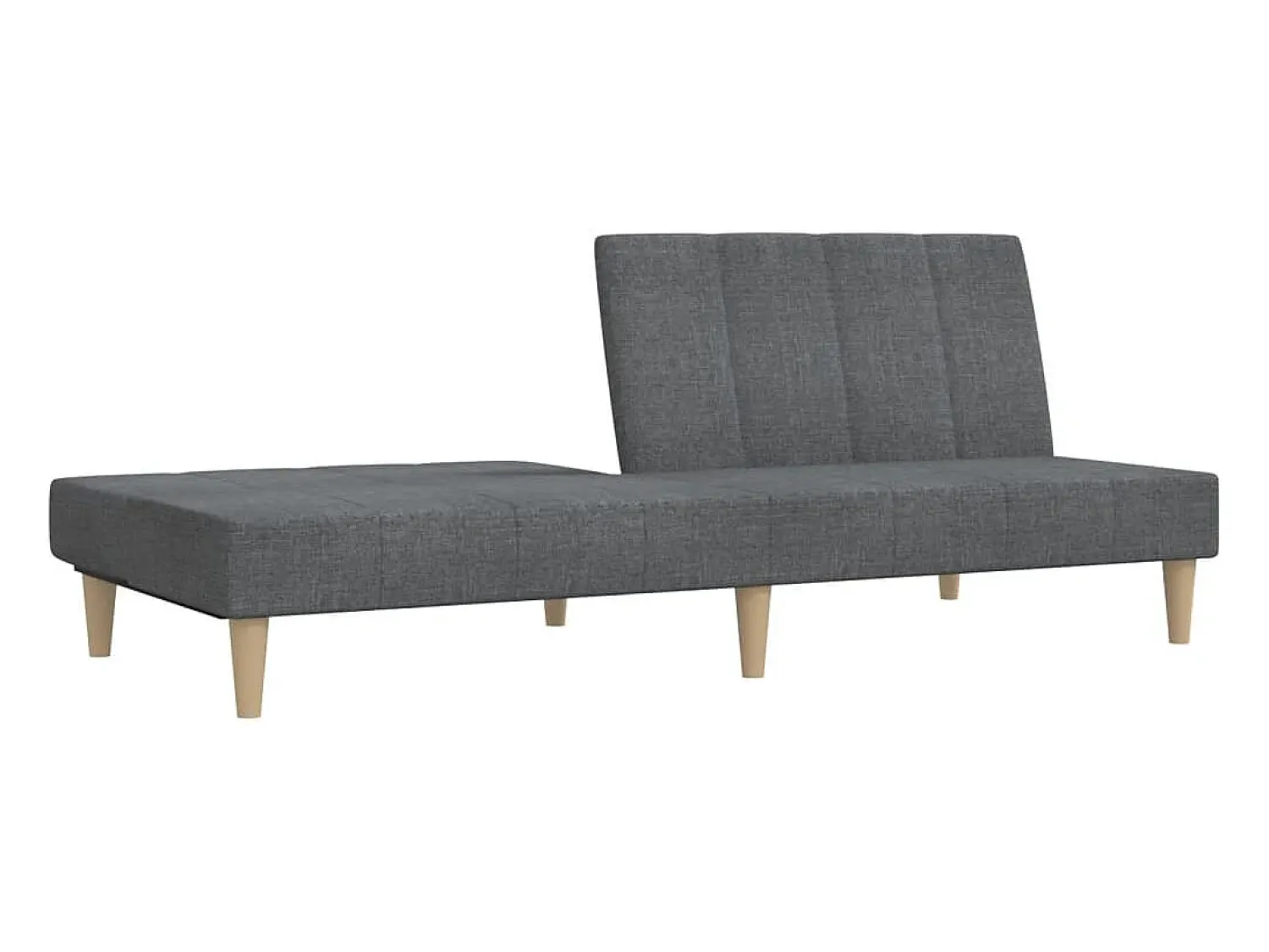 Best vidaxl Sofá-cama de 2 lugares tecido -claro Cinzento