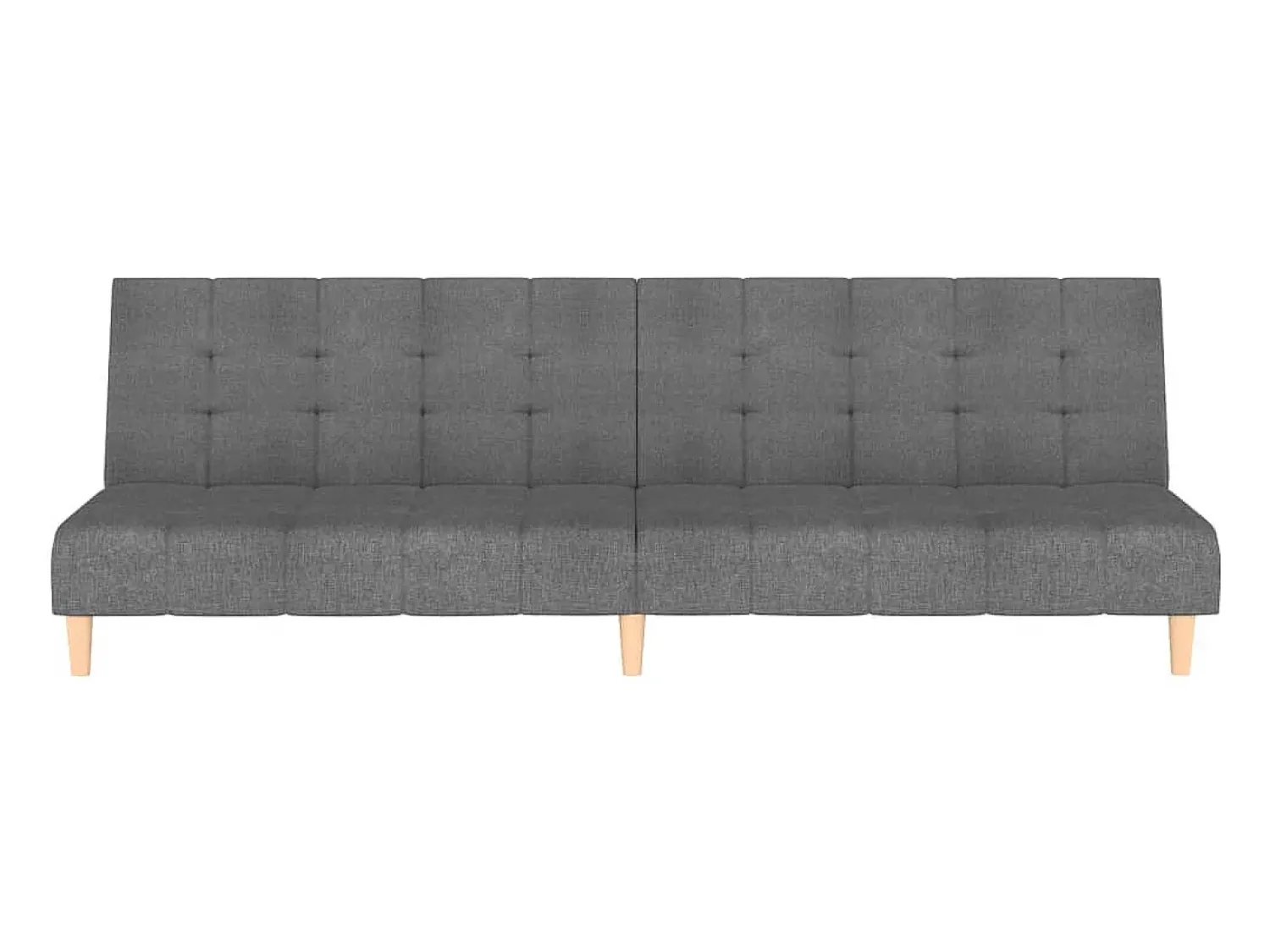 Clearance Sofá-cama de 2 lugares tecido -claro PT778612 Cinzento