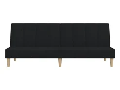 Sofá| Sofá-cama de 2 lugares tecido PT505403 Preto