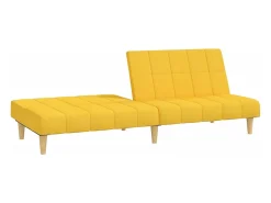 Discount Sofá-cama de 2 lugares tecido PT517995 Amarelo