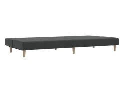 Sofá|vidaxl Sofá-cama de 2 lugares tecido -escuro Cinzento