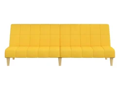 Sofá|vidaxl Sofá-cama de 2 lugares tecido Amarelo
